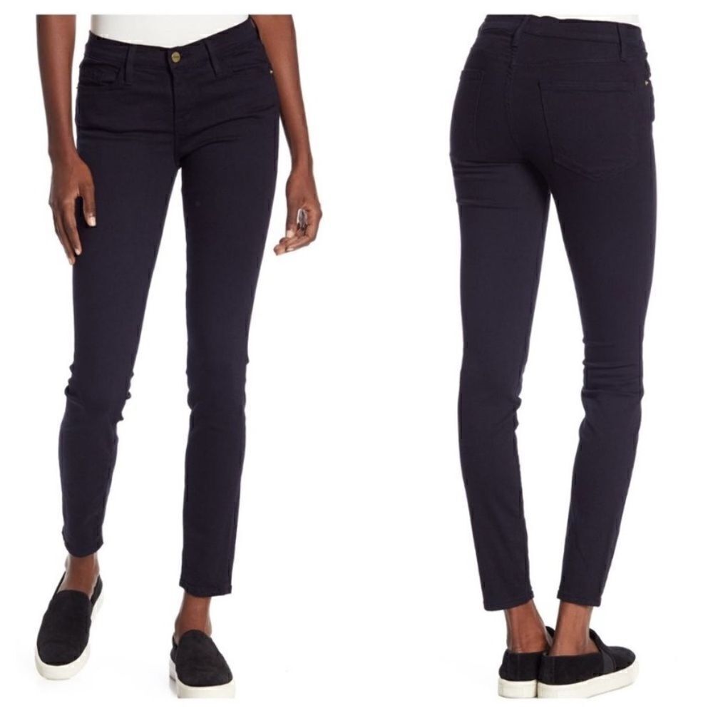 Frame Le Skinny de Jeanne Stretch Denim Jeans - Deep Navy
